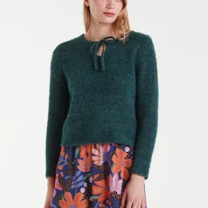 Jersey punto con textura verde