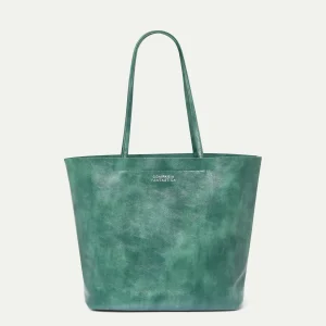 Bolsa de hombro cuero sintético verde