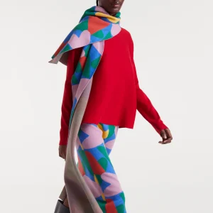 Bufanda de punto jacquard estampado cupido