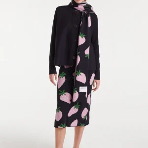 Bufanda de punto jacquard estampado morango