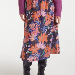 Falda midi crepé ligero con estampado Tigerlily