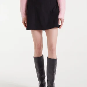 Falda corta de pana negro