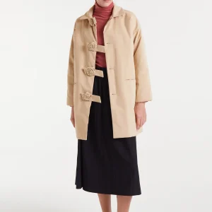 Abrigo midi beige