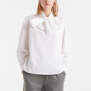 Camisa 100% algodón lazada blanco