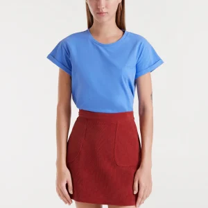 Camiseta 100% algodón azul