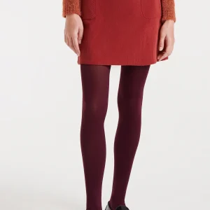 Falda corta de pana marrón