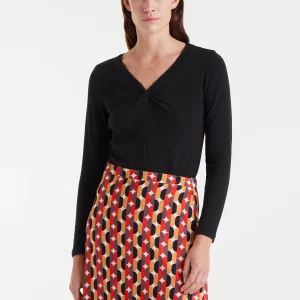 Camiseta anudada negra