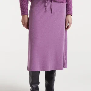 Falda midi lila