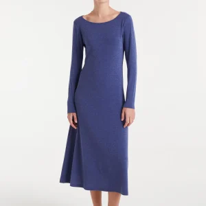 Vestido midi navy blue