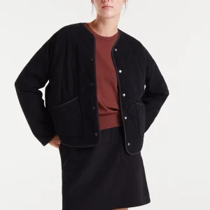 Chaqueta de pana negra