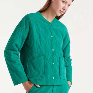 Chaqueta de pana verde