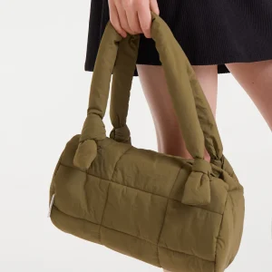 Bolso de hombro acolchado verde