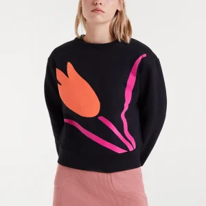 Sudadera con print de flor