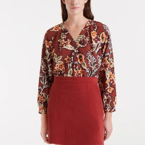 Camisa crepé ligero con estampado Daisy