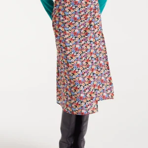 Falda midi crepé ligero con estampado Hampton Small