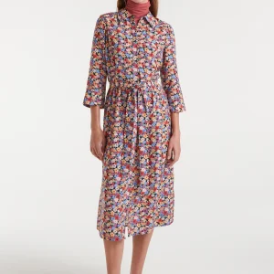 Vestido midi crepé ligero con estampado Hampton Small