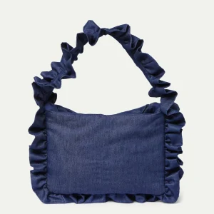 Bolso de mano chambray azul oscuro