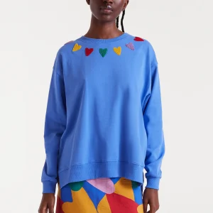 Sudadera 100% algodón con bordado de corazones