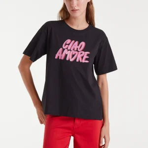 Camiseta 100% algodón con estampado Ciao Amore