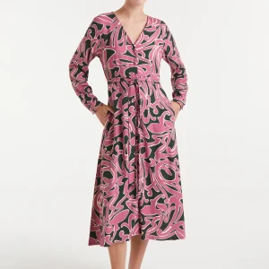 Vestido midi con estampado Pastures