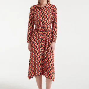 Vestido midi con estampado Link