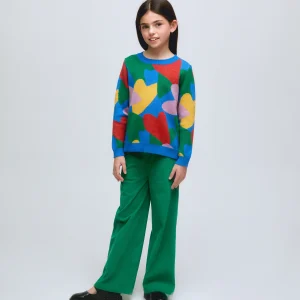 Jersey de niña punto estampado Cupido