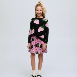 Jersey de niña punto estampado Morango