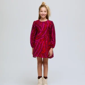 Vestido corto de niña estampado Fedora