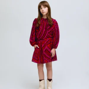 Falda corta de niña estampado Fedora