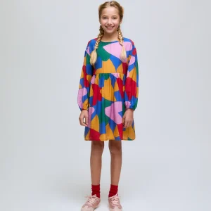 Vestido corto de niña estampado Cupido