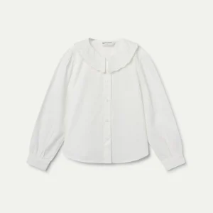 Camisa blanca de niña con bordado