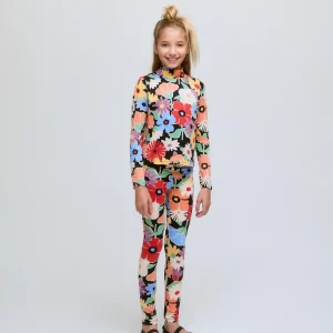 Leggings de niña estampados con flores multicolor Hampton