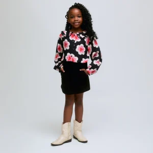 Camisa de niña estampado Sweetheart con cuello babero.