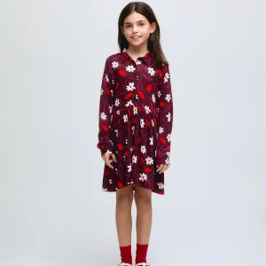 Vestido corto de niña con estampado flora Tulip.