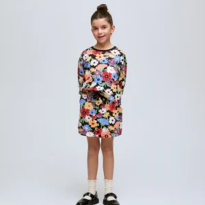 Falda corta de niña con estampado floral Hampton y cintura elástica.