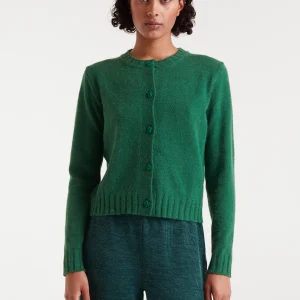 Cárdigan de punto verde