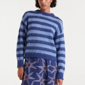 Jersey punto de rayas azules