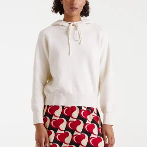 Jersey sudadera punto fino blanco