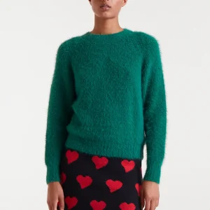 Jersey punto con textura verde