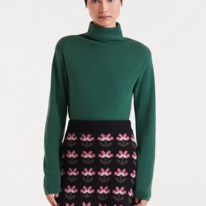 Top de punto fino verde