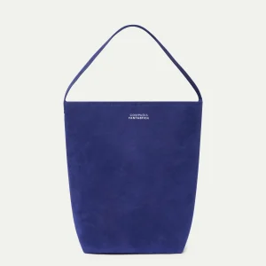 Bolso con gamuza azul marino