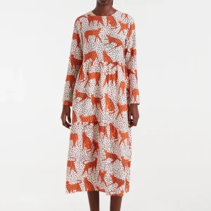 Vestido midi con estampado Tano