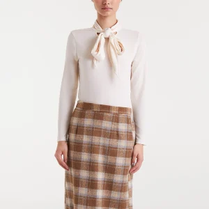 Camiseta lazada manga larga blanco