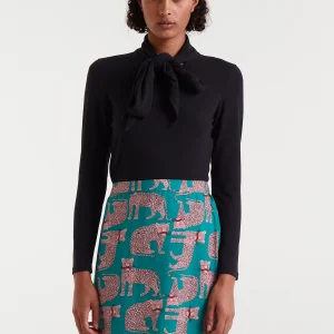 Camiseta lazada manga larga negro