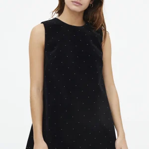 Vestido corto terciopelo negro