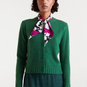 Pañuelo crepé ligero con estampado Vivid Viola