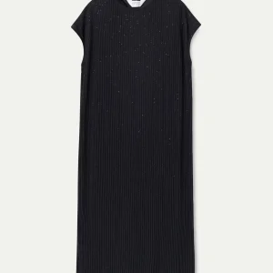 Vestido manga corta negro