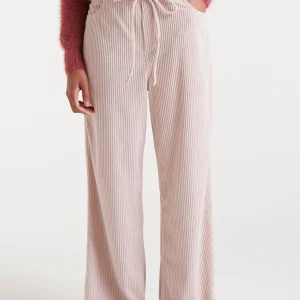 Pantalón recto de pana blanca