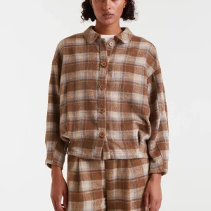 Camisa con estampado Beige Checks