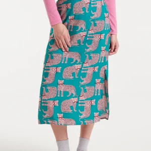 Falda midi con estampado Onca